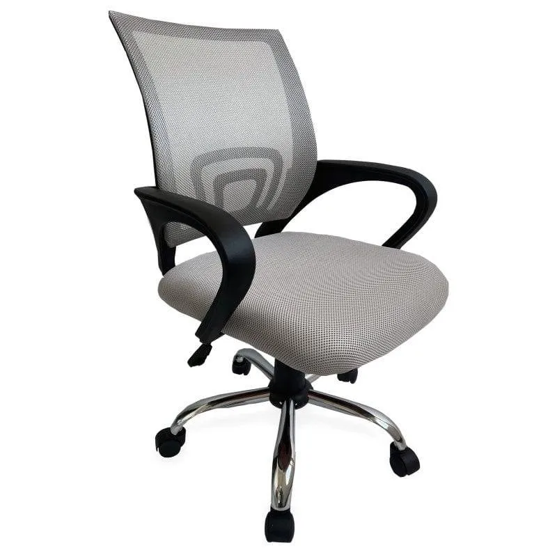 Cadeira Escritório Equip 651015 Mesh Cinzento Claro Ergonómica Altura Ajustável