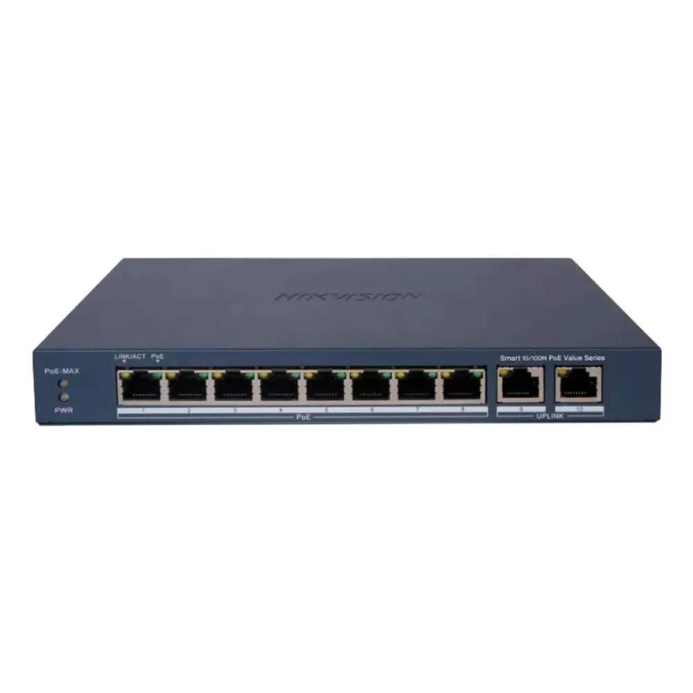Switch Hikvision DS-3E1310P-EI/M 10 Portas 10/100/1000 Mbps PoE