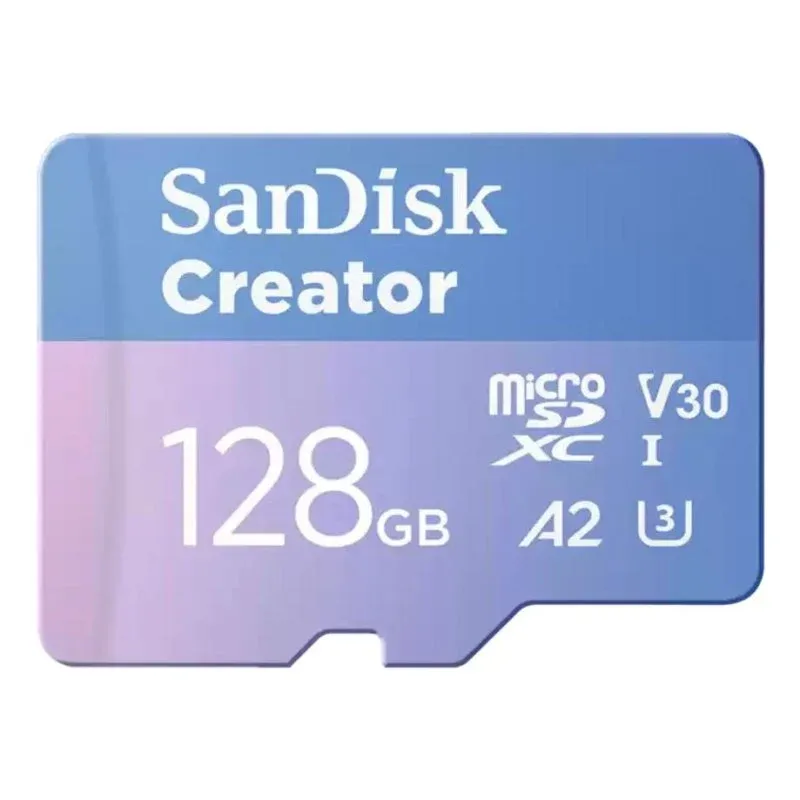 Cartão microSDXC Sandisk SDSQXAA-128G-GN6MS 128GB Leitura 190MB/s V30 UHS-I U3 com Adaptador