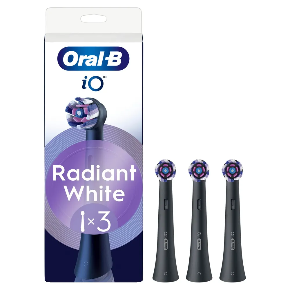 Acessório. Oralb Io Radiant Branco Preto 3 Unidades