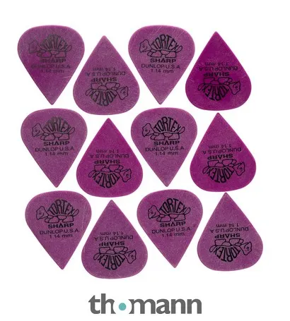 Dunlop Plectrums Tortex Sharp 1,14 12