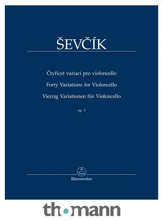 Bärenreiter Ševcík Variationen op.3 Cello