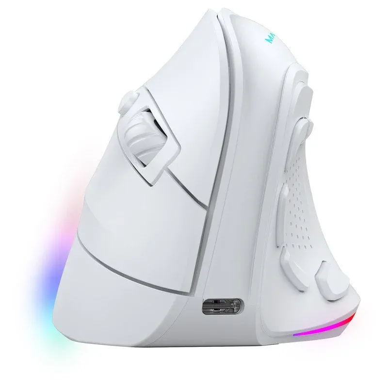 Mars Gaming MM-SK Rato Gaming Sem Fios Ergonómico Vertical RGB Chroma 8400DPI Tri-Mode Branco