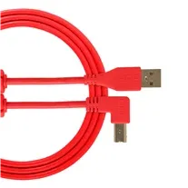 Cabo USB UDG U95004 2.0 A-B Vermelho 1mt Ficha Ângulo