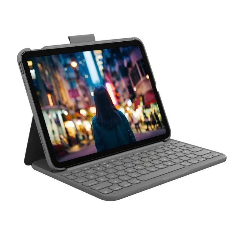 Teclado Logitech Slim Folio Magnético para iPad 10.ª geração UK English Oxford Grey