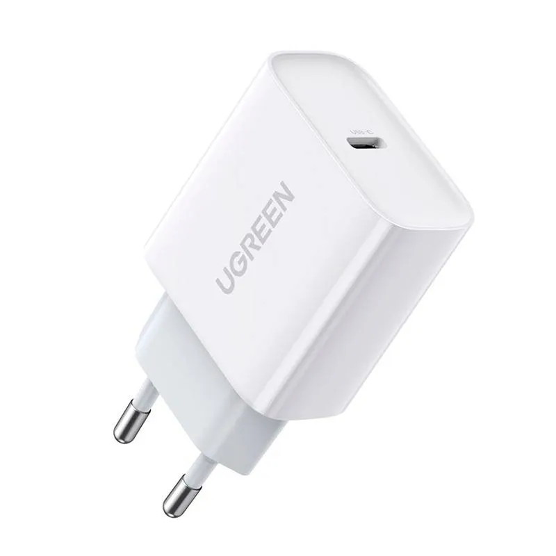Carregador UGREEN CD137 USB-C PD 3.0/QC 4.0 20W Branco