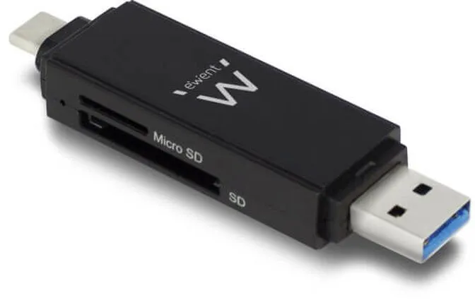 Leitor de Cartões Ewent All-in-One USB 3.1 Gen 1 Tipo C / Tipo A