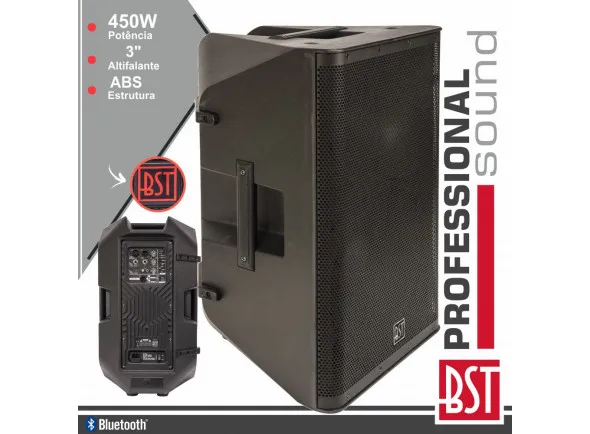 BST Coluna Bi-Amplificada Profissional 15 450-900W DSP15A