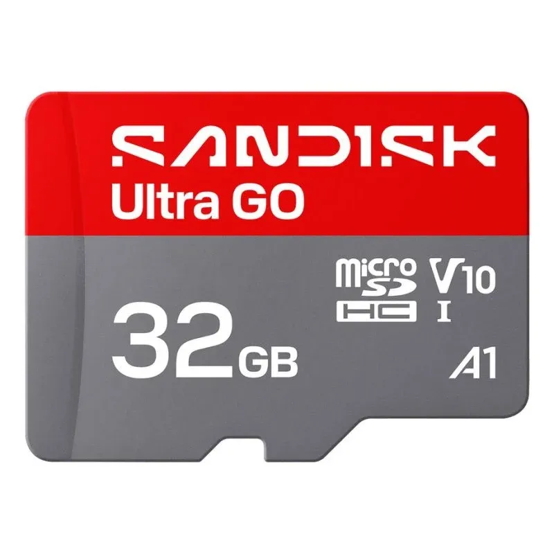 Cartão de memória SanDisk Ultra GO 32GB microSDHC UHS-I 120MB/s V10 cinza vermelho