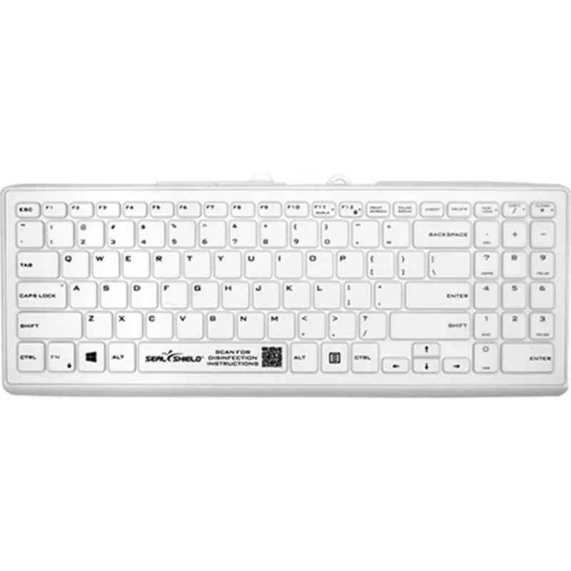 Teclado Seal Shield Cleanwipe Pro White USB resistente e higiénico