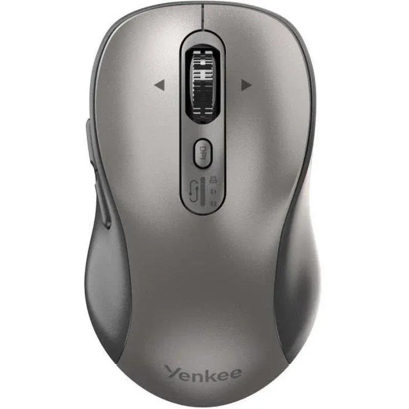 Rato Yenkee YMS 2010SR Sem Fios USB 2,4 GHz Bluetooth 5.1 3200 DPI Cinzento