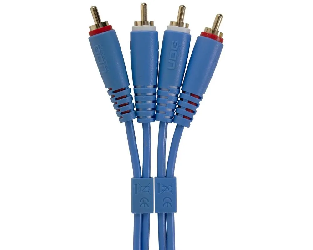 UDG Ultimate Audio Cable Set RCA - RCA Light Blue Straight 3m