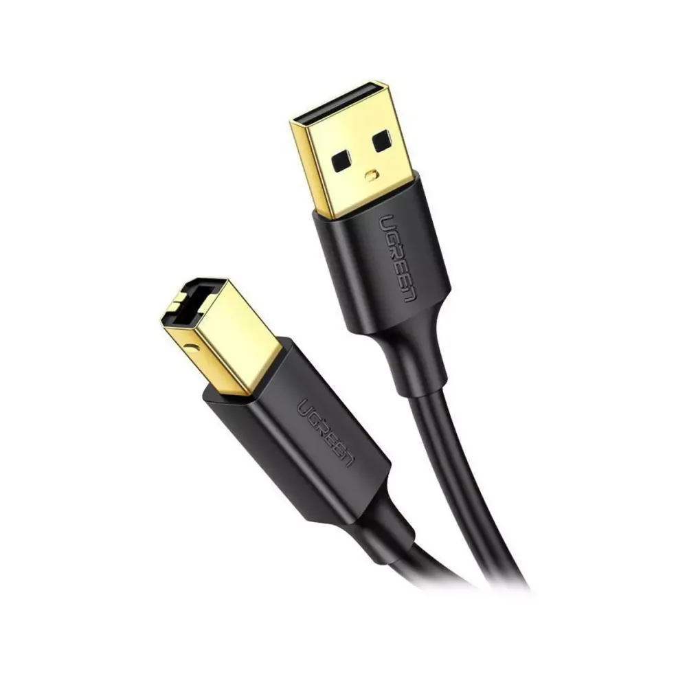 Cabo de Impressora Ugreen US135 USB 2.0 para USB Tipo-B 1m Preto