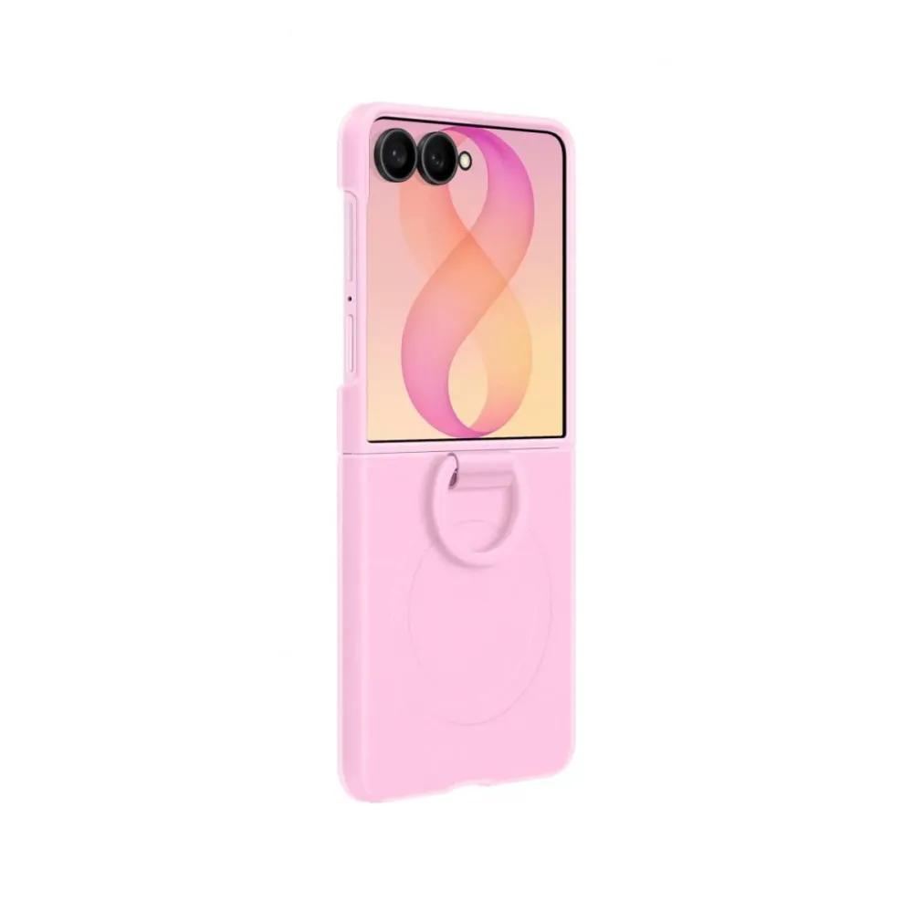 Capa Magnética Silicone c/Anel Samsung Z Flip8 Rosa