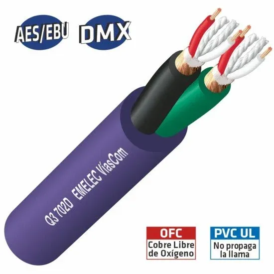 Emelec ViasCom Cabo Digital Multipar AES/EBU DMX 100mt