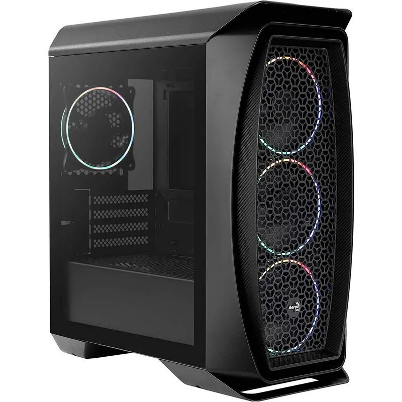Caixa de Computador Aerocool Aero One Mini Eclipse Vidro Temperado USB 3.1 RGB Preta