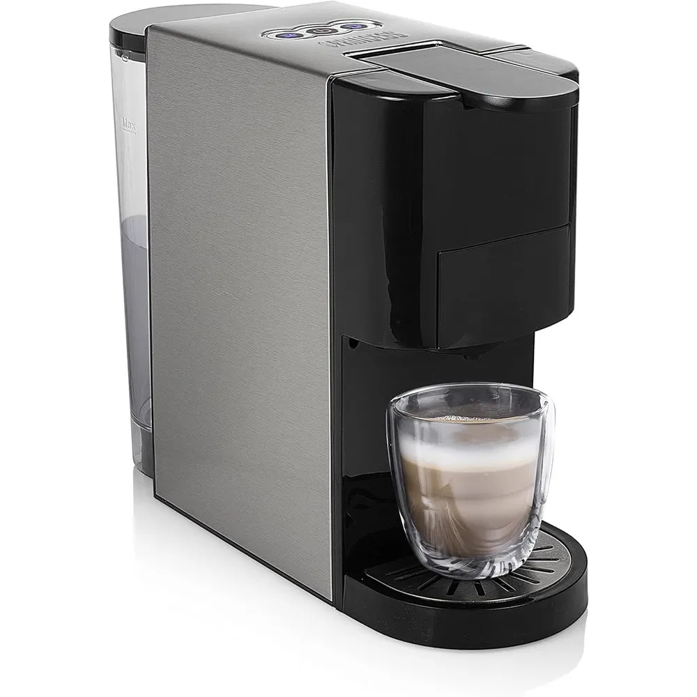 Máquina de Café Multicápsula 5-EM-1 0,8L 1450W (Preto/Prateado) – PRINCESS