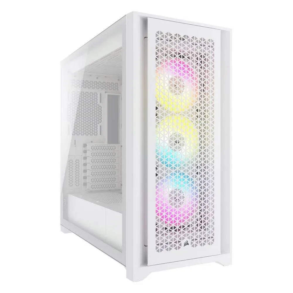 Caixa ATX Corsair iCue 5000D Airflow RGB Vidro Temperado Branca