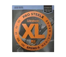 Jogo Cordas Baixo Elétrico 5 Cordas D'Addario EPS160-5 050-105
