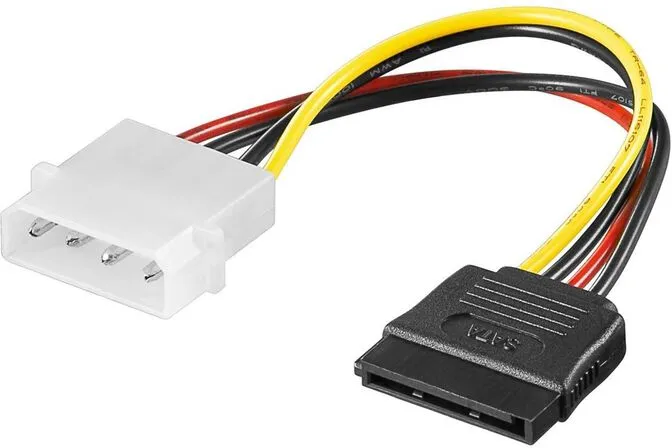 Cabo de Alimentação Molex Ewent EC1501 5.25" Macho para 1x SATA 0.13m