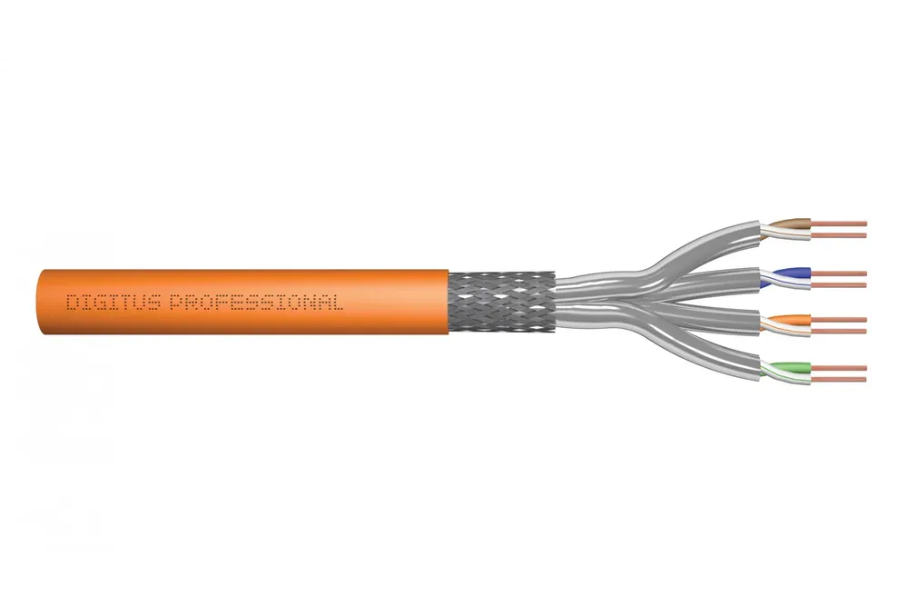 Digitus DK-1743-VH-1 cabo de rede Laranja 100 m Cat7 DK-1743-VH-1