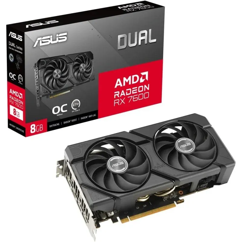 Placa gráfica ASUS Radeon RX 7600 EVO OC Edition 8GB GDDR6