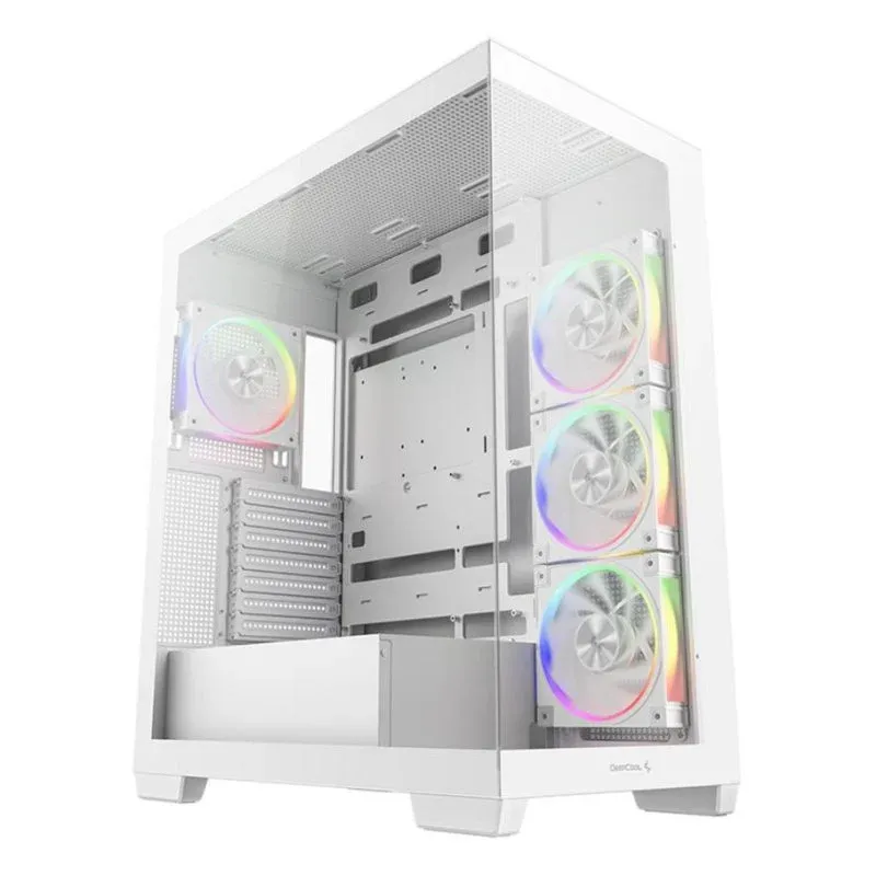 Caixa de Computador DeepCool CG580 4F V2 Caixa ATX com Vidro Temperado e RGB Branca
