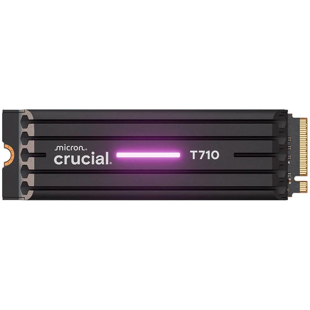 SSD M.2 2280 Crucial T710 1TB c/ Heatsink TLC NAND NVMe PCIe Gen 5.0x4