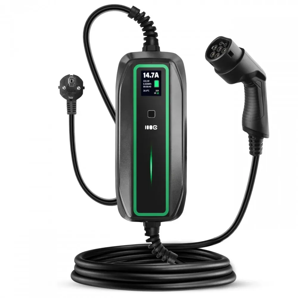 Green Cell EV16 electric vehicle charging station Black 1 EV16