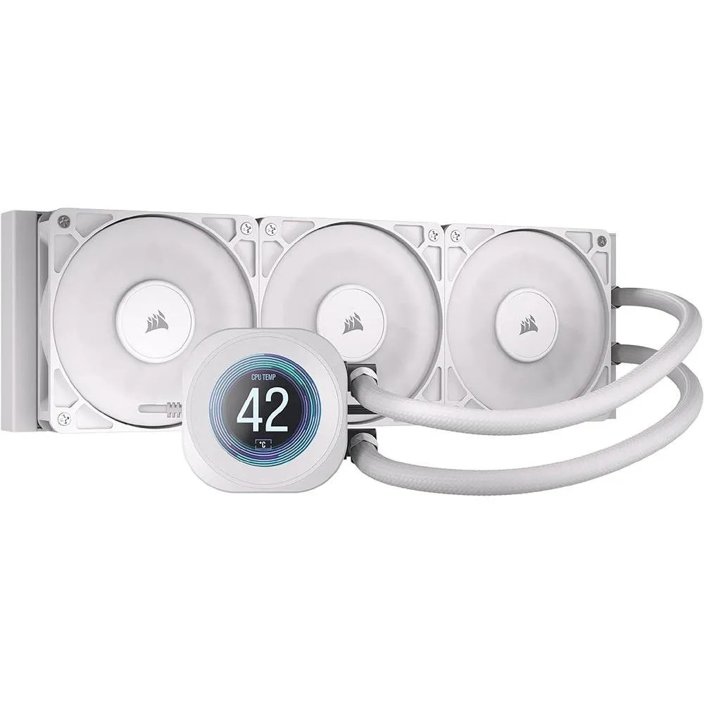 Water Cooler CPU Corsair Nautilus 360 RS LCD 360mm Branco