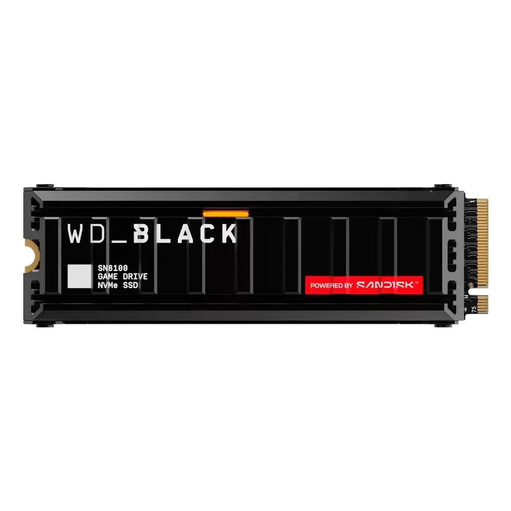 SSD M.2 2280 SANDISK WD Black SN8100 8TB c/ Heatsink TLC NAND NVMe PCIe Gen 5.0x4