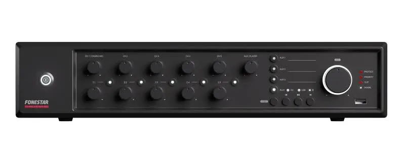 Amplificador de megafonia multizona 600W RMS - MAX-600Z