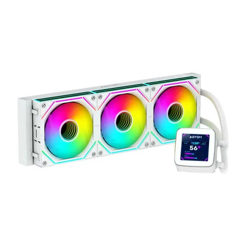 Abysm Gaming Oceanic 360 White Kit de Refrigeração Líquida ARGB com LCD 2.8’’