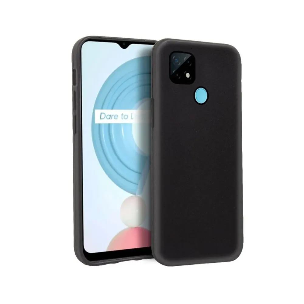 Capa Silicone Realme C21 2021 Preta