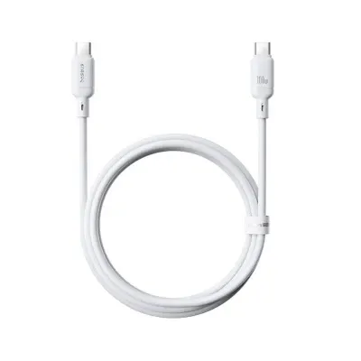 Cabo USB-C Baseus Silky Series PD 100W 1m Branco