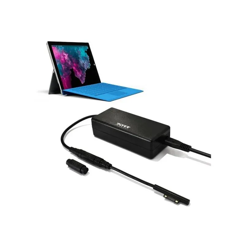Fonte Alimentação Fonte de Alimentação Port Designs 900102-EU 60W compatível Microsoft Surface tipo C