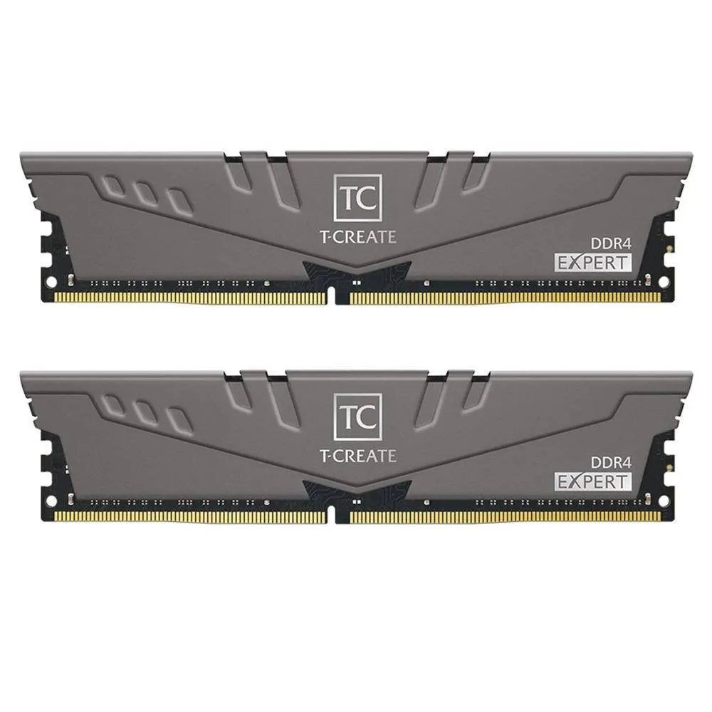 Memória RAM UDIMM TEAMGROUP T-Create Expert 32GB (2x16GB) DDR4-3600MHz (Intel XMP) CL18 (18-22-22-42) 1.35V Cinzenta