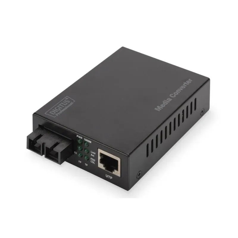 Tarjeta de Rede Digitus Conversor Gigabit RJ45 SC 1000 Mbit s Multimodo 500 m