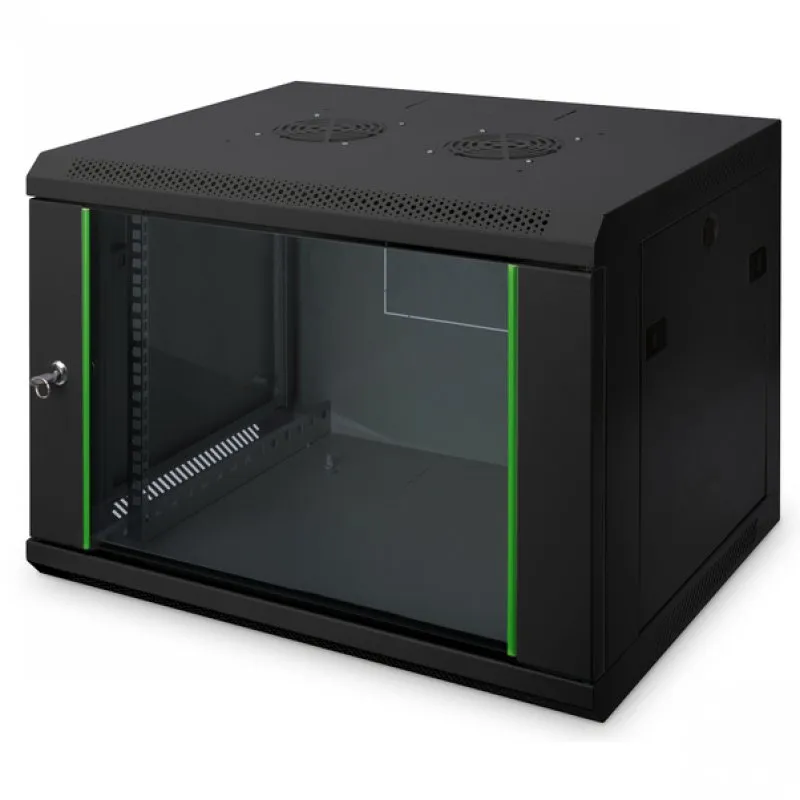Digitus Dynamic Basic Armário Rack de Parede 19" 12U 638x600x450mm Preto
