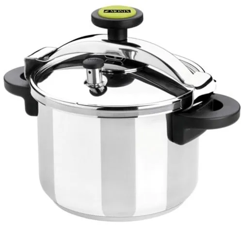 Panela De Pressão Monix Classica M530005/ 12L/ Aço Inox/ Adequado Para Indução