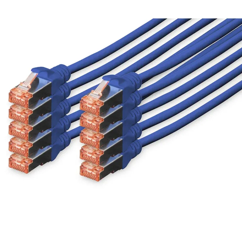 Digitus Cabo de Rede S-FTP Cat. 6 LSZH 0.5m Azul 10 Unidades