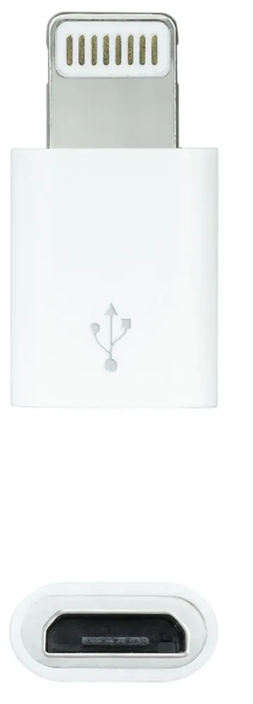 Adaptador USB Nanocable Tipo Lightning/M-M-Micro B/F Branco