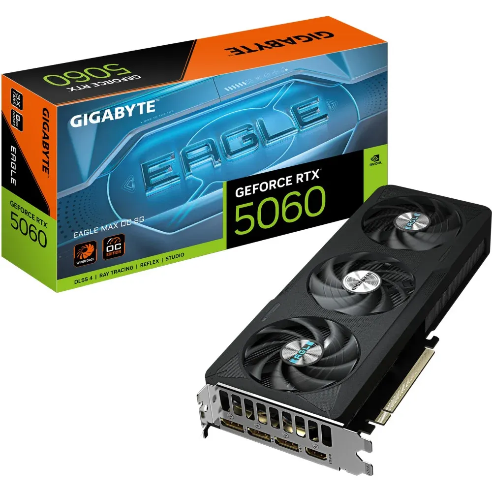 Placa Gráfica GIGABYTE GeForce RTX 5060 EAGLE MAX OC 8G NVIDIA 8 GB GDDR7