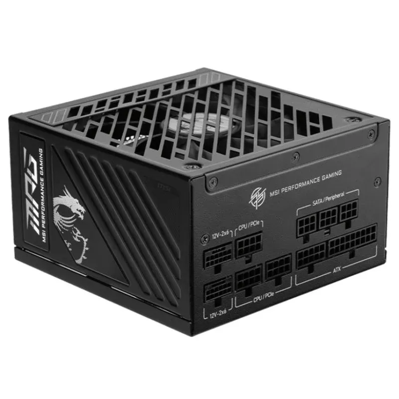 Fonte Alimentação MSI MPG A850GS PCIE5 ATX 3.1 PCIe 5.1 850W 80 Plus Gold Modular