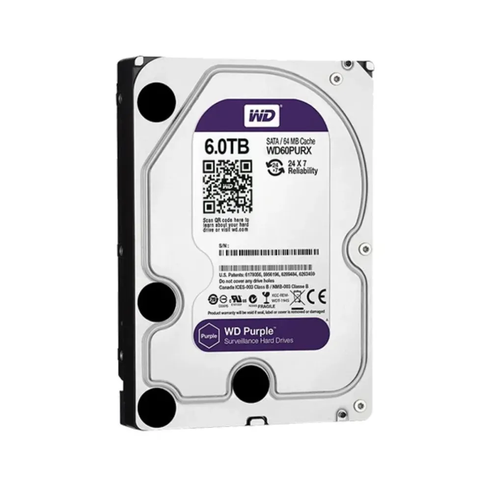 Disco Rigido 3.5" Western Digital Purple 6TB 5400RPM SATA III