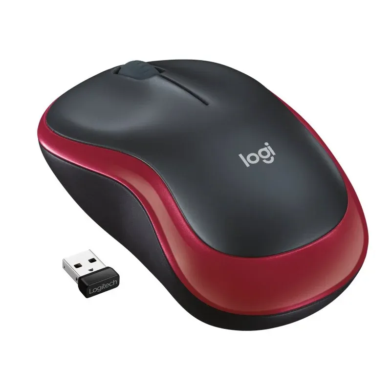 Logitech M185 Rato Sem Fios 1000 DPI Preto/Vermelho