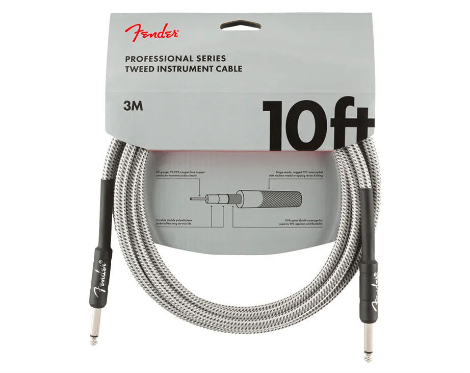 Cabo Instrumento Fender Professional Series White Tweed 3mt