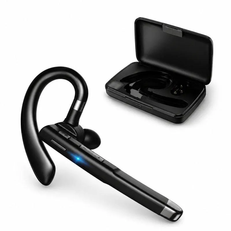 Auricular Bluetooth Karawan YYK-520 monoaural ergonómico com microfone e base de carga preto