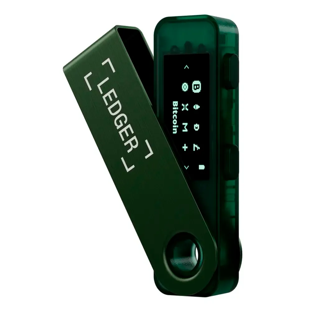 Carteira Ledger Nano S Plus USB-C Crypto Hardware Wallet Emerald Green
