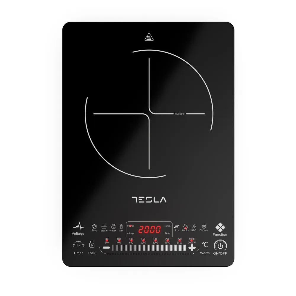 Fogão De Indução Tesla Ic400B 20 Cm, Corrediça De 2000 W
